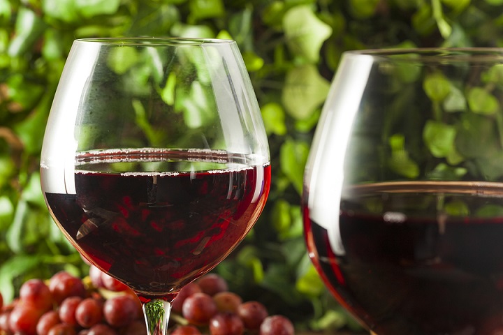 Refreshing Red Wine In A Glass